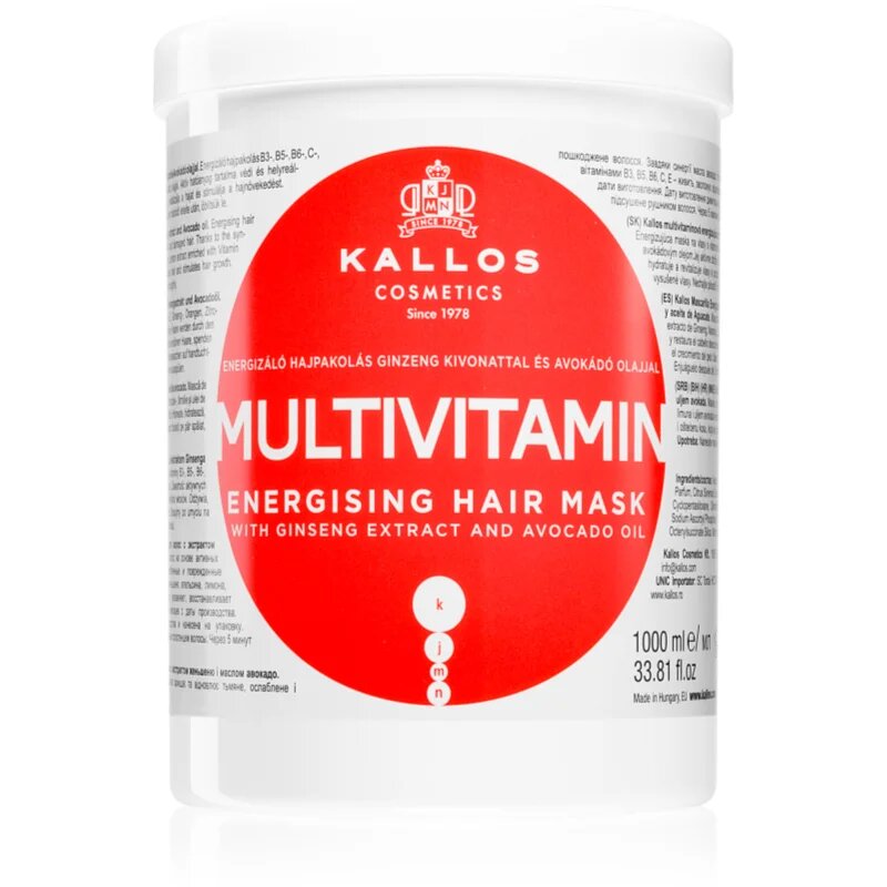 Kallos KJMN Professional Multivitamin energizáló maszk a hajra 1000 ml