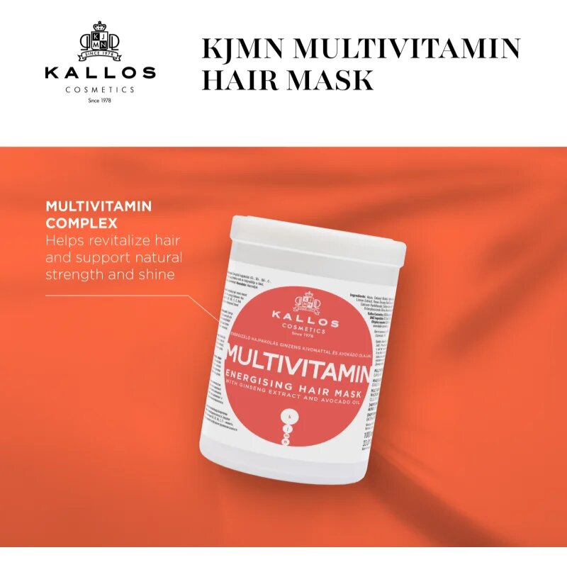 Kallos KJMN Professional Multivitamin energizáló maszk a hajra 275 ml