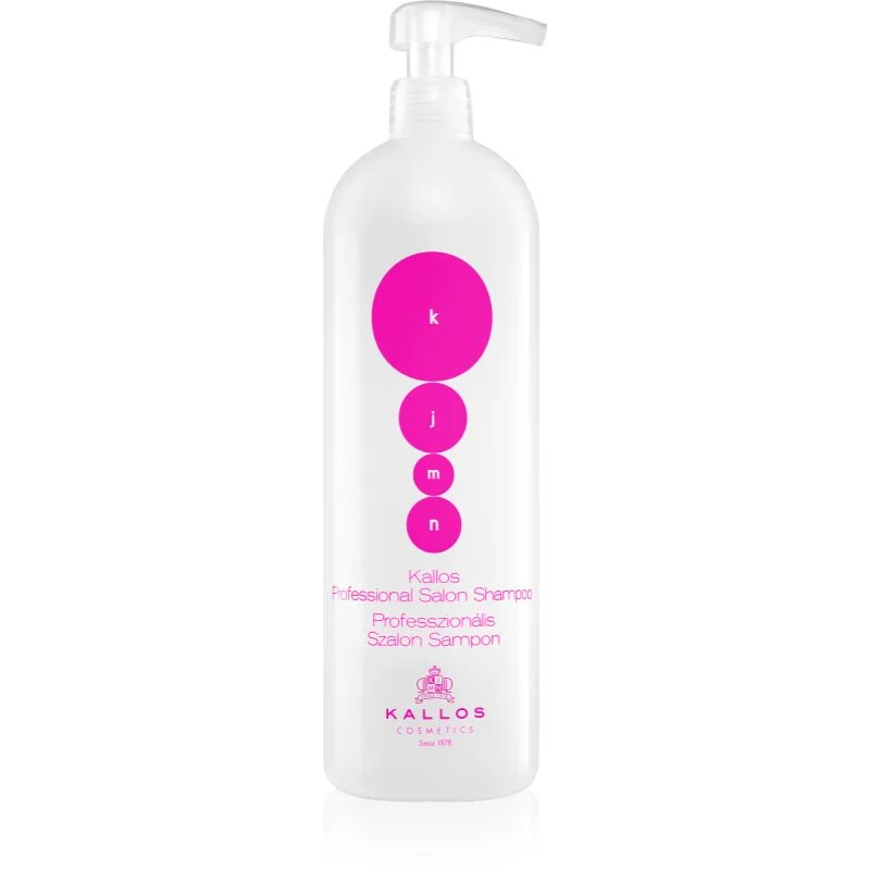 Kallos KJMN Professional Professional Salon Shampoo tápláló sampon a haj regenerálásáért és megerősítéséért 1000 ml