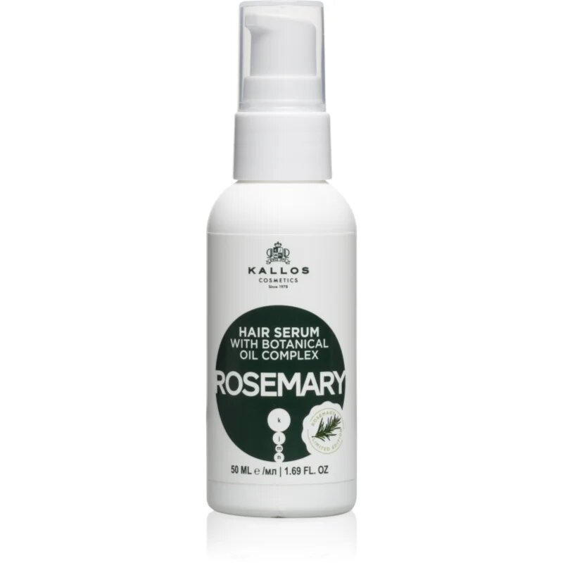 Kallos KJMN Professional Rosemary regeneráló és védő olaj a sérült hajra és töredezett hajvégekre 50 ml