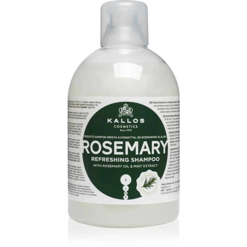 Kallos KJMN Professional Rosemary tisztító sampon 1000 ml