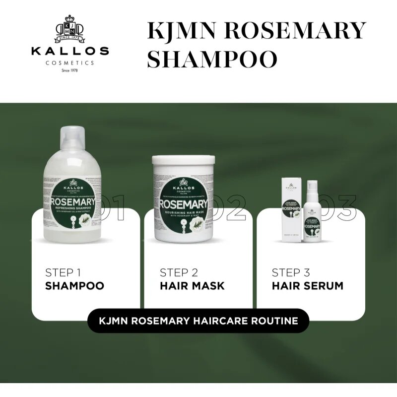 Kallos KJMN Professional Rosemary tisztító sampon 1000 ml