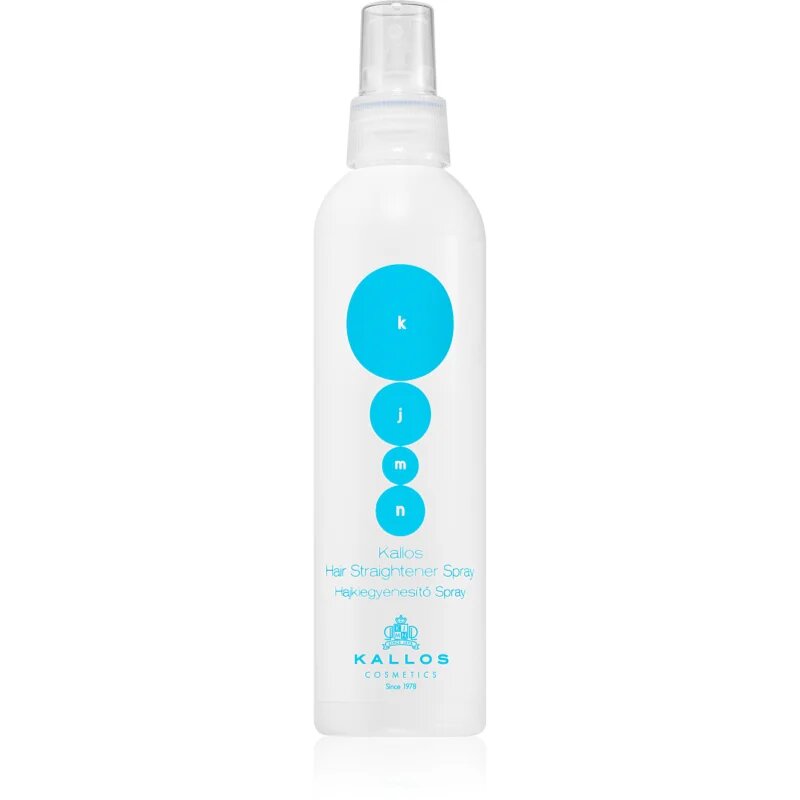 Kallos KJMN Professional Straightener Spray spray a hajformázáshoz melyhez magas hőfokot használunk 200 ml