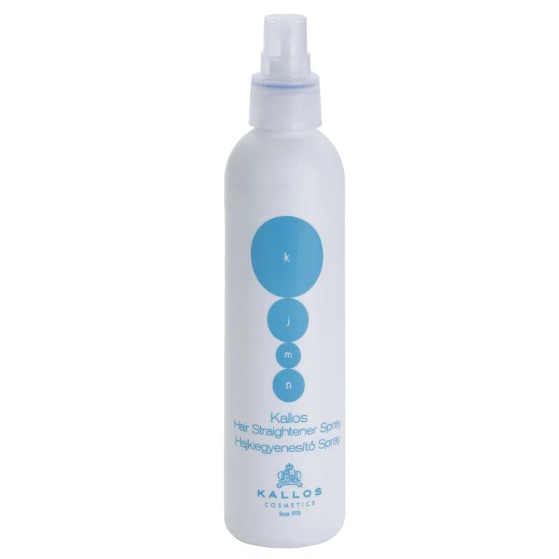 Kallos KJMN Professional Straightener Spray spray a hajformázáshoz melyhez magas hőfokot használunk 200 ml