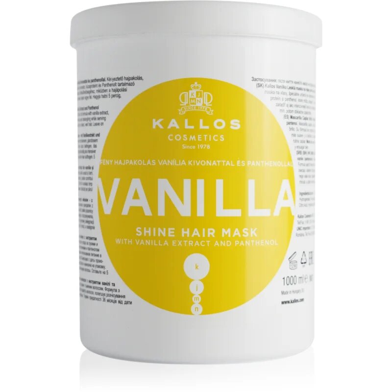 Kallos KJMN Professional Vanilla revitalizáló maszk hajra 1000 ml