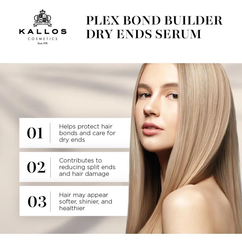Kallos Plex Dry Ends Serum hidratáló és tápláló szérum a száraz hajvégekre 50 ml