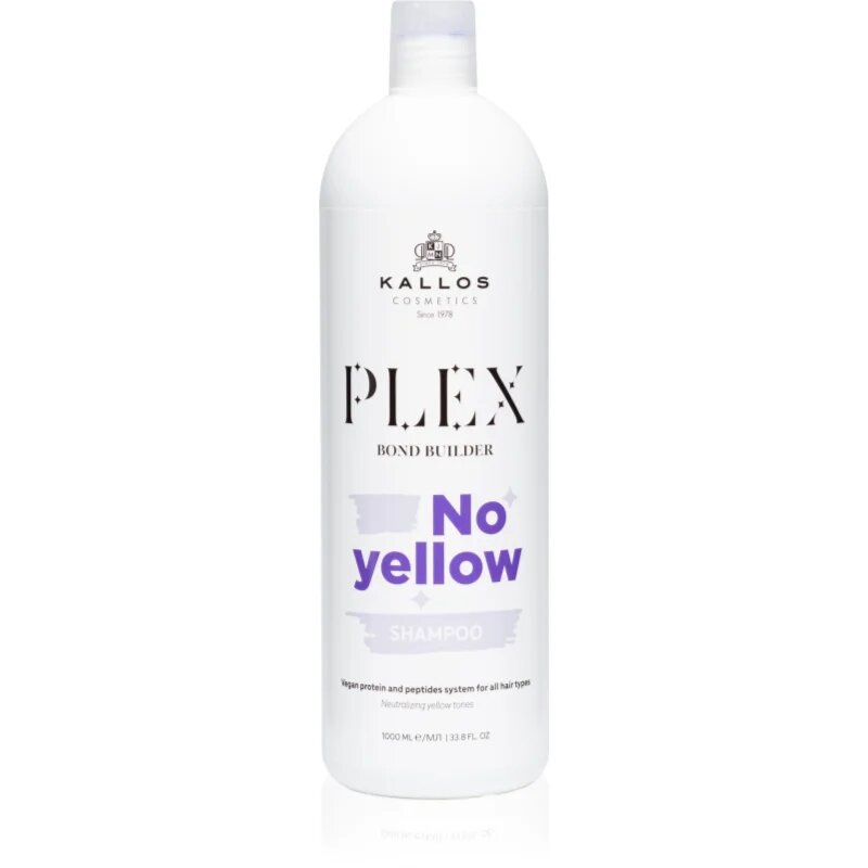 Kallos Plex No Yellow sampon a sárga tónusok neutralizálására 1000 ml