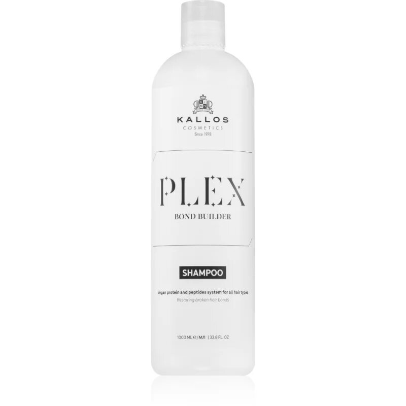 Kallos Plex Shampoo regeneráló sampon sérült vegyileg kezelt hajra 1000 ml