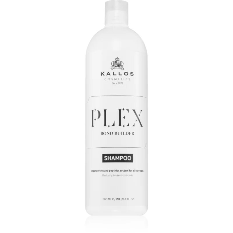 Kallos Plex Shampoo regeneráló sampon sérült vegyileg kezelt hajra 500 ml