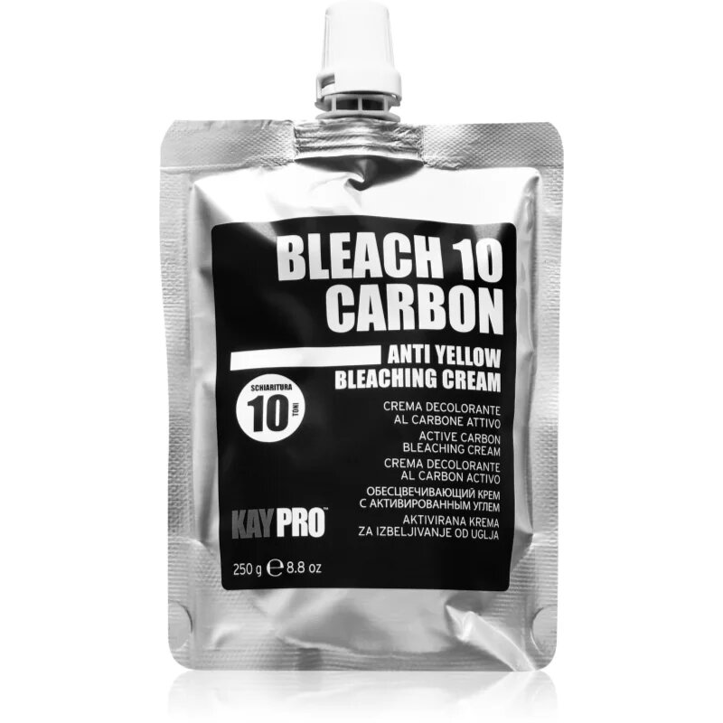 Kaypro Bleach 10 Carbon Anti Yellow Bleaching Cream élénkítő krém hajra 250 g