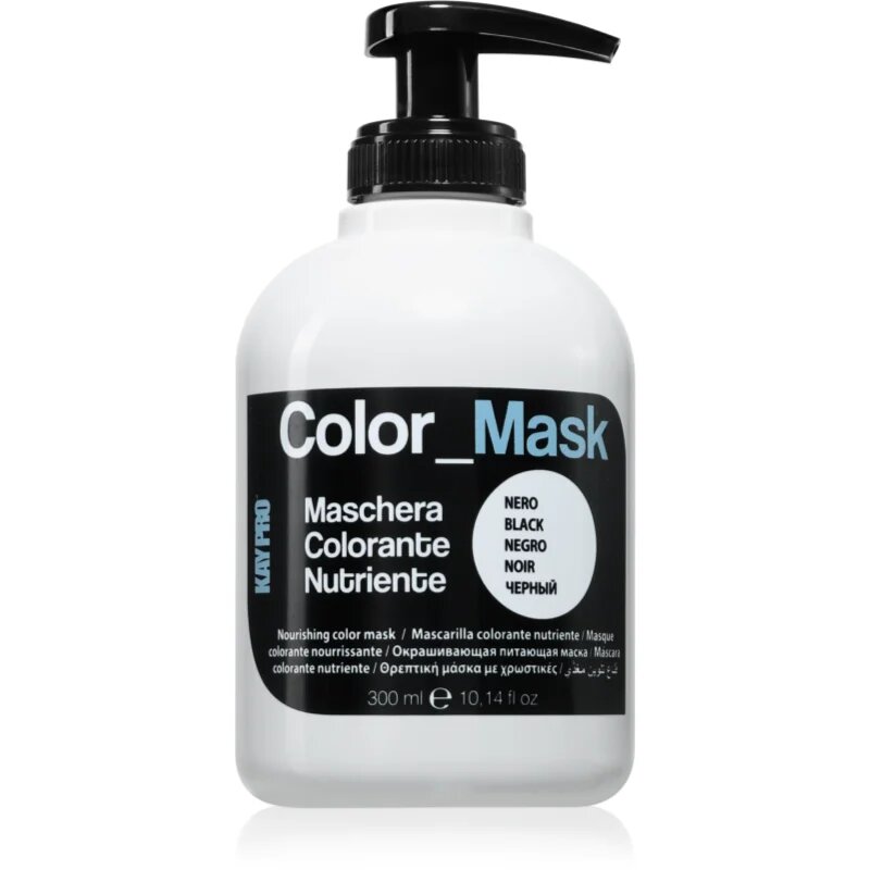 Kaypro Color Mask Nourishing Color Mask színező pakolás hajra árnyalat Black 300 ml