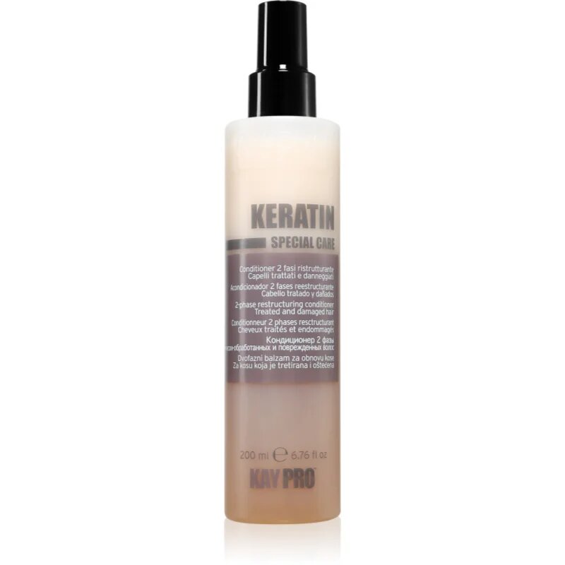 Kaypro Keratin 2 Phase Restructiring Conditioner leöblítést nem igénylő ápolás a könnyű kifésülésért 200 ml
