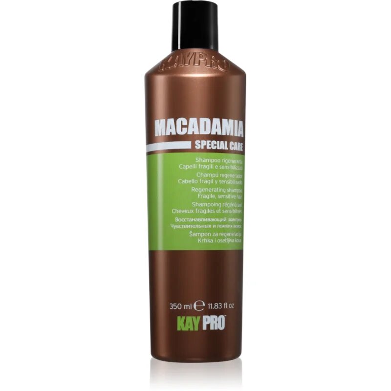 Kaypro Macadamia Regenerating Shampoo regeneráló sampon hajtöredezés ellen 350 ml