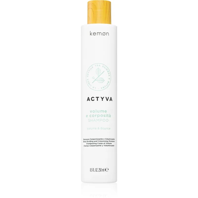 Kemon Group Actyva Volume e Corposità tömegnövelő sampon a selymes hajért szilikonmentes 250 ml