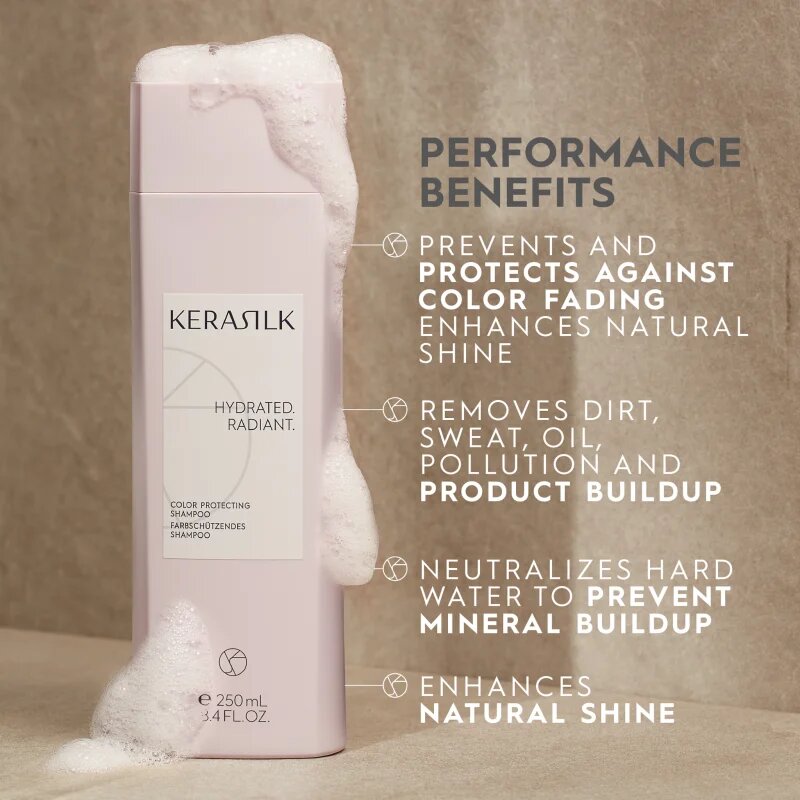 KERASILK Essentials Color Protecting Shampoo sampon festett vegyileg kezelt és szőkített hajra 250 ml