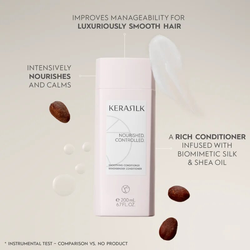 KERASILK Essentials Smoothing Conditioner hajkisimító kondicionáló tápláló hatással 200 ml