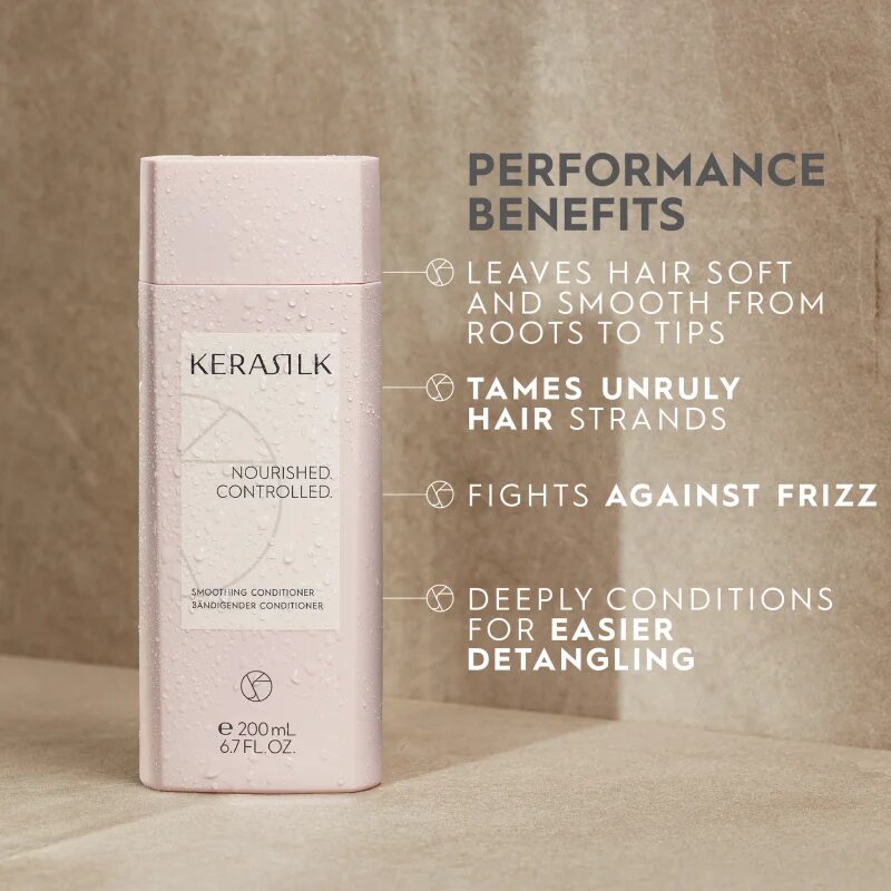 KERASILK Essentials Smoothing Conditioner hajkisimító kondicionáló tápláló hatással 200 ml