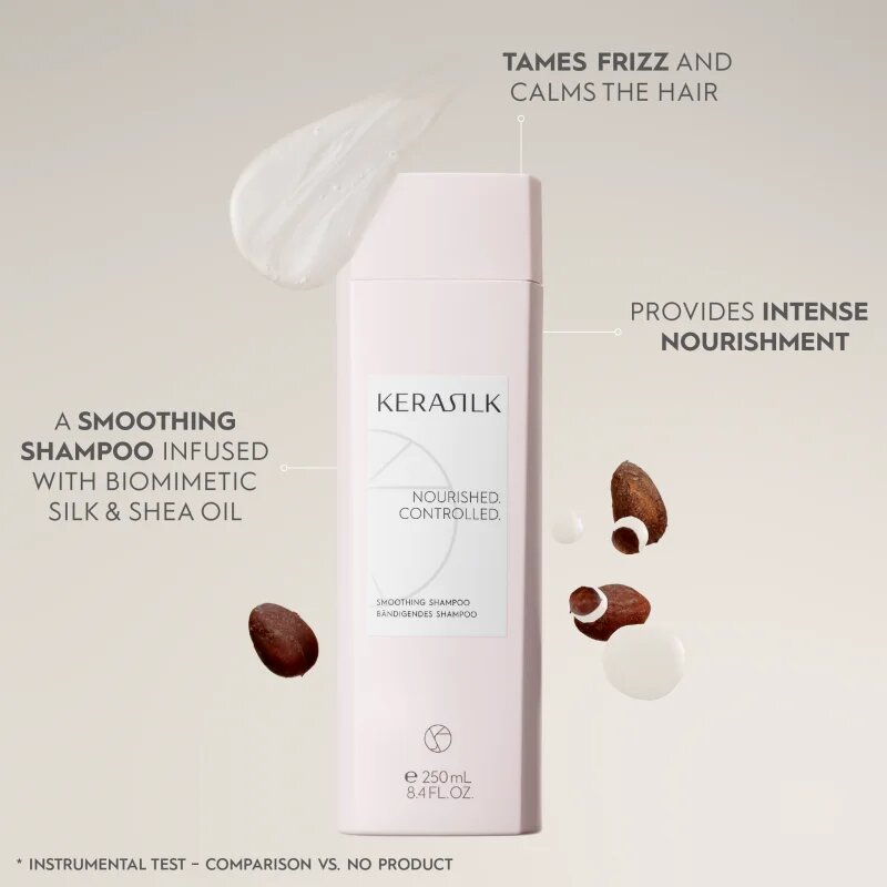 KERASILK Essentials Smoothing Shampoo sampon durva és rakoncátlan hajra 250 ml