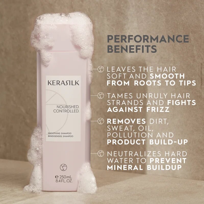 KERASILK Essentials Smoothing Shampoo sampon durva és rakoncátlan hajra 250 ml