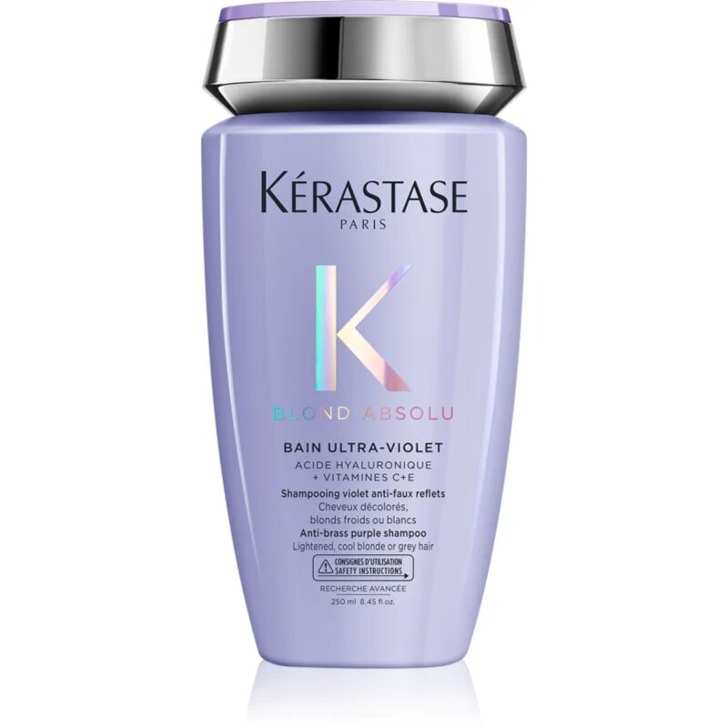 Kérastase Blond Absolu Bain Ultra-Violet samponfürdő szőkített melírozott hideg szőke hajra 250 ml