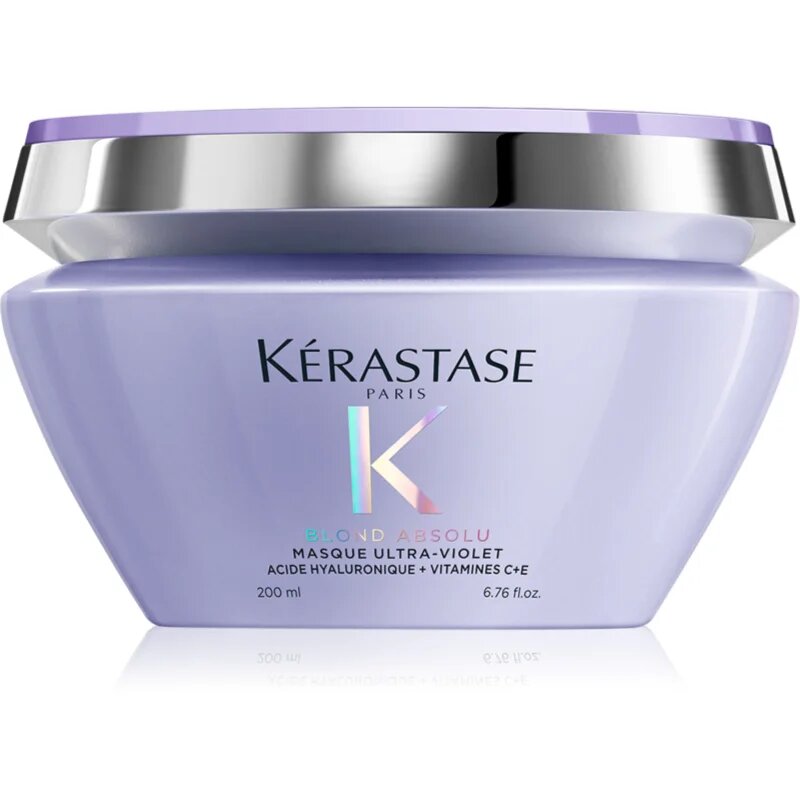 Kérastase Blond Absolu Masque Ultra-Violet mélyápolás szőkített melírozott hideg szőke hajra 200 ml