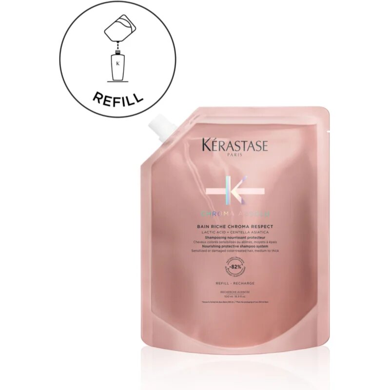 Kérastase Chroma Absolu Bain Riche Chroma Respect tápláló sampon festett hajra Refill 500 ml