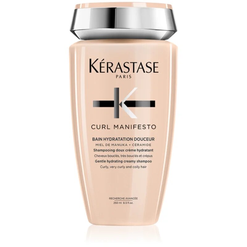 Kérastase Curl Manifesto Bain Hydratation Douceur tápláló sampon a hullámos és göndör hajra 250 ml