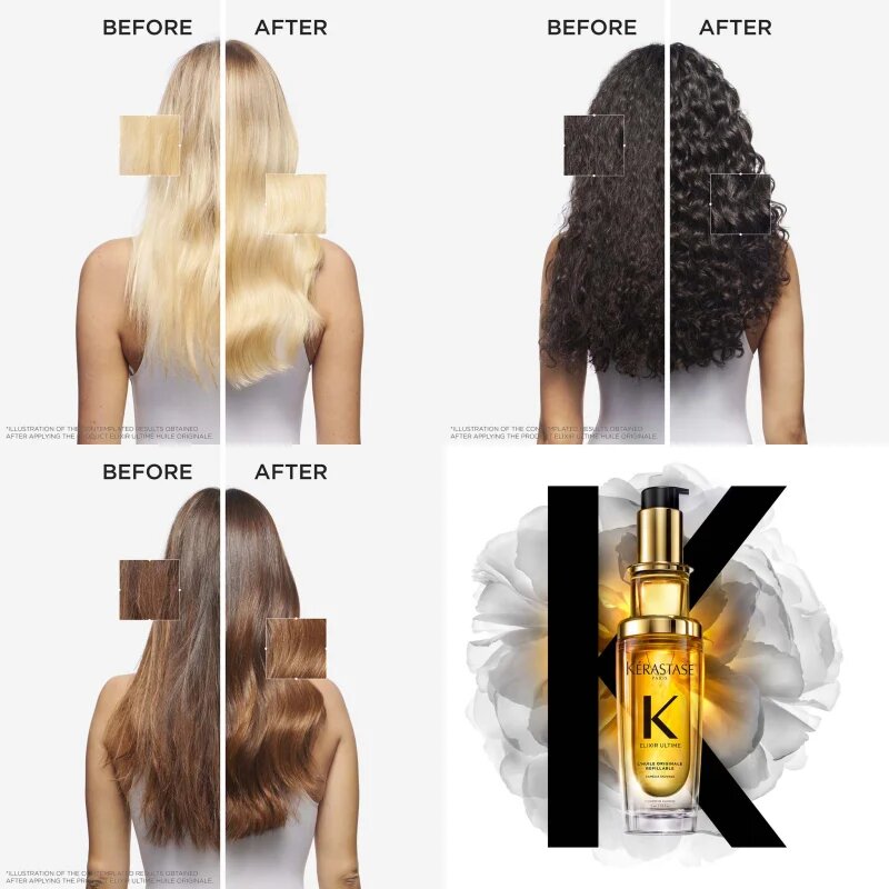 Kérastase Elixir Ultime L'huile Originale takarékos kiszerelés a fénylő és selymes hajért 2x75 ml