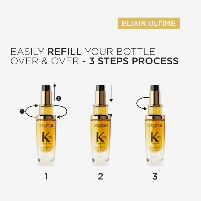Kérastase Elixir Ultime L'huile Originale takarékos kiszerelés a fénylő és selymes hajért 2x75 ml