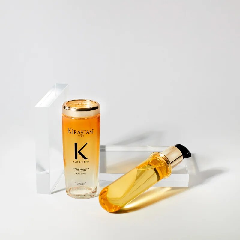 Kérastase Elixir Ultime L'huile Originale takarékos kiszerelés a fénylő és selymes hajért 2x75 ml