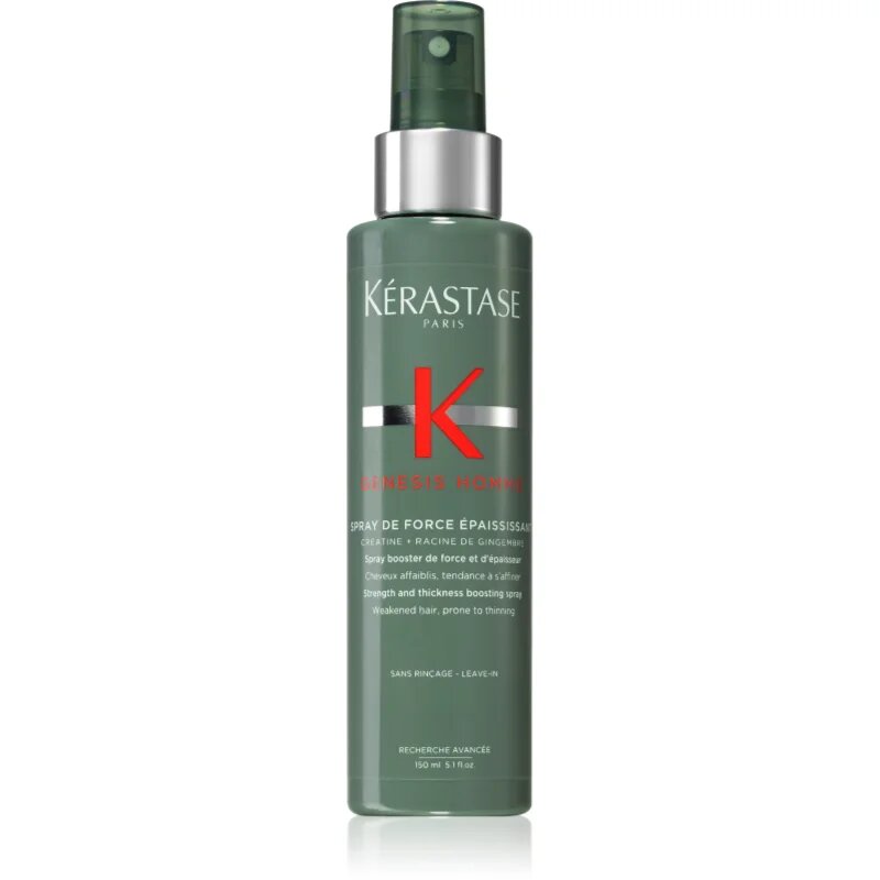 Kérastase Genesis Homme Spray de Force Épaississant erősítő spray kihullásra hajlamos legyengült hajra uraknak 150 ml