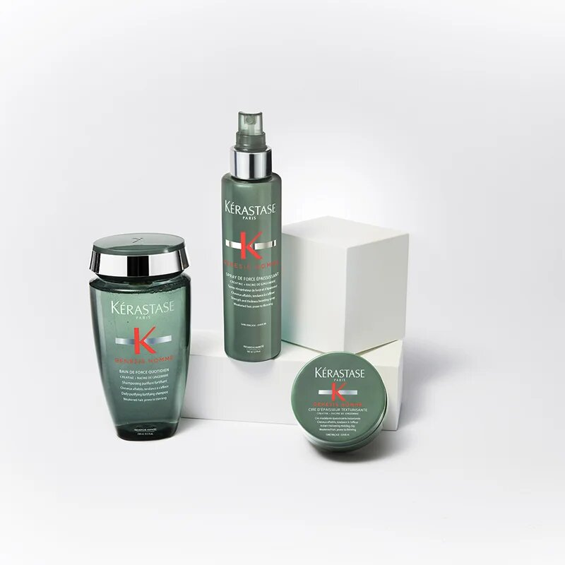 Kérastase Genesis Homme Spray de Force Épaississant erősítő spray kihullásra hajlamos legyengült hajra uraknak 150 ml