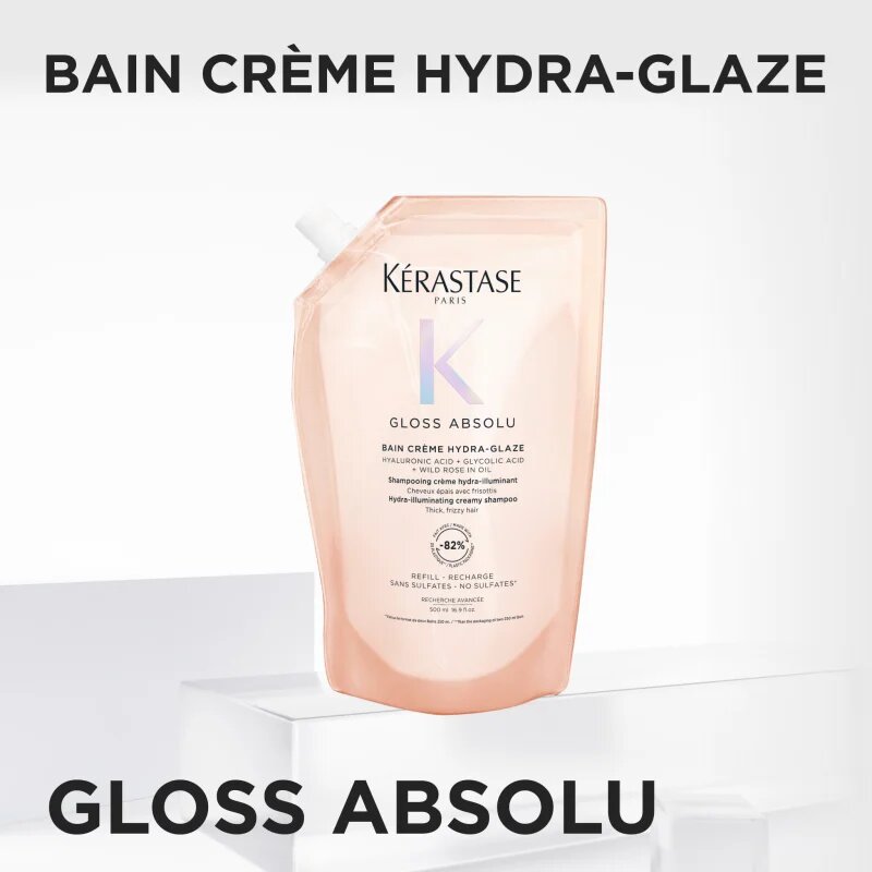 Kérastase Gloss Absolu Créme Bain Hydra-Glaze samponfürdő a fénylő és selymes hajért Refill 500 ml