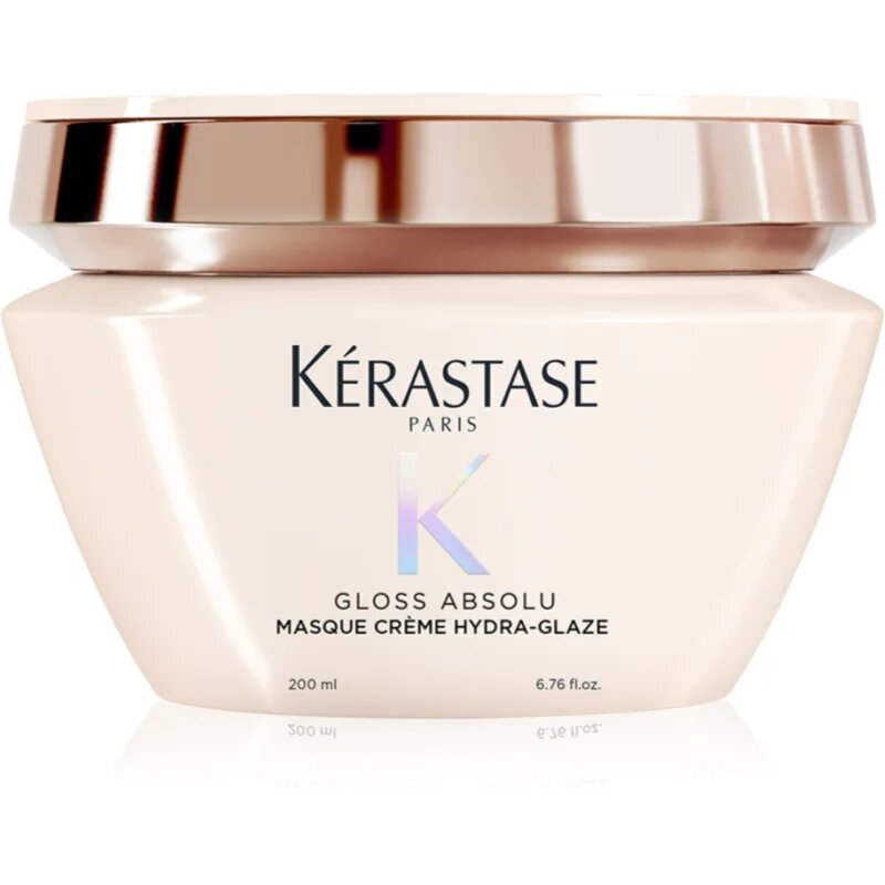 Kérastase Gloss Absolu Masque Créme Hydra-Glaze haj maszk a rakoncátlan és töredezett hajra 200 ml