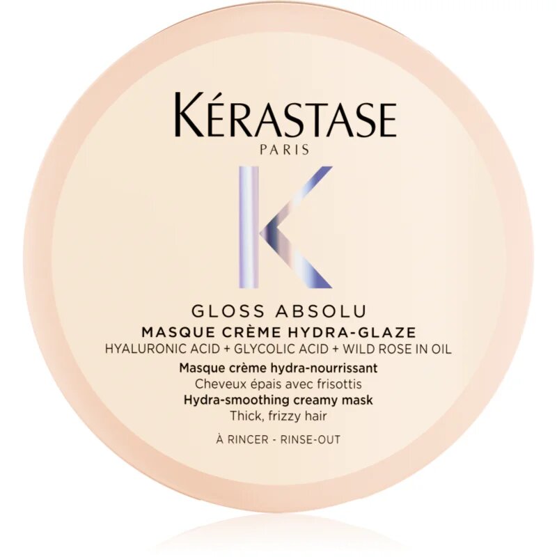 Kérastase Gloss Absolu Masque Créme Hydra-Glaze haj maszk a rakoncátlan és töredezett hajra 75 ml