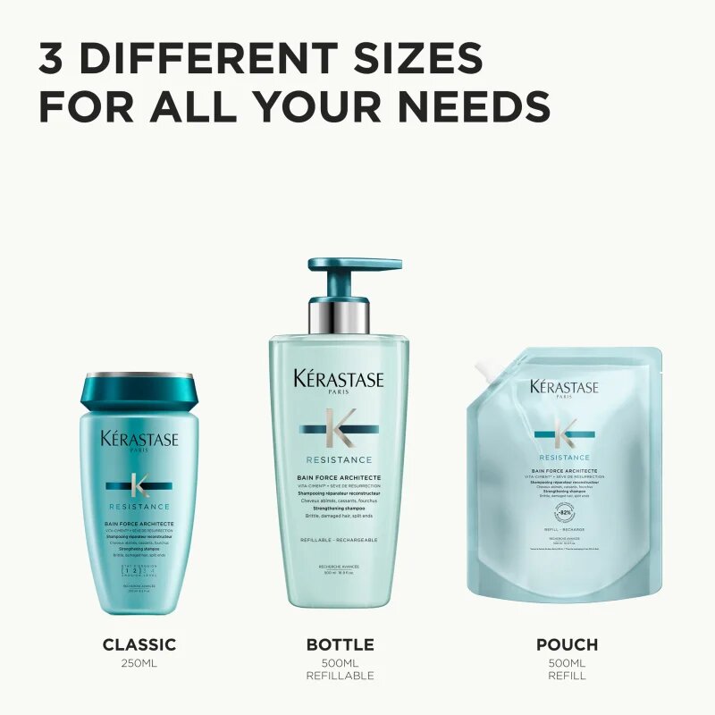 Kérastase Résistance Bain Force Architecte erősítő samponfürdő a meggyengült és sérült hajra 250 ml