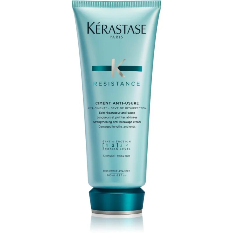 Kérastase Résistance Ciment Anti-Usure intenzív hajerősítő ápolás meggyengült sérült hajra és töredezett hajvégekre 200 ml