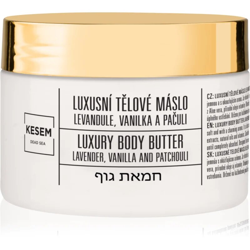 KESEM Luxury Body Butter Lavender Vanilla & Patchouli testvaj levandule vanilka a pačuli 350 ml