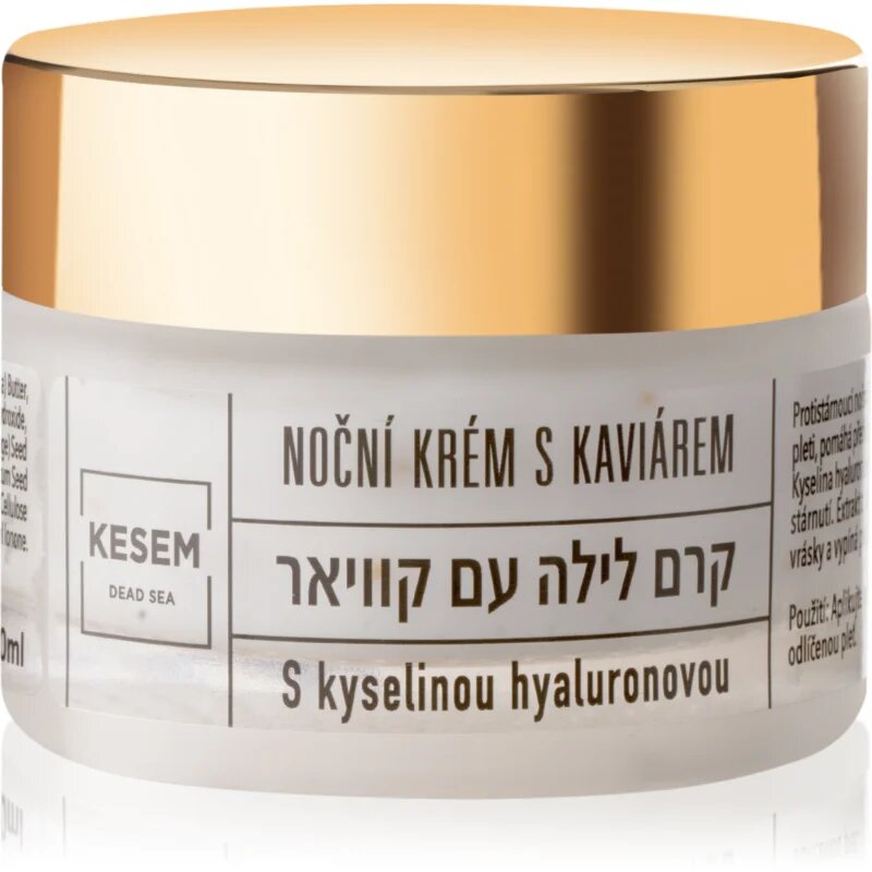 KESEM Night Cream with Caviar and Hyaluronic Acid éjszakai krém kaviárral és hialuronsavval 50 ml