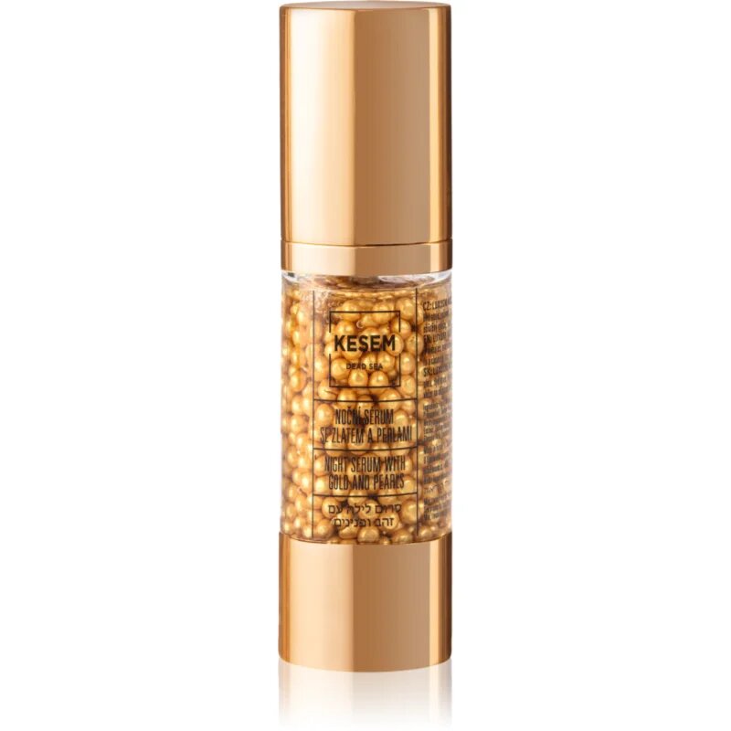 KESEM Night Serum with Gold and Pearls éjszakai szérum arannyal és gyönggyel 30 ml