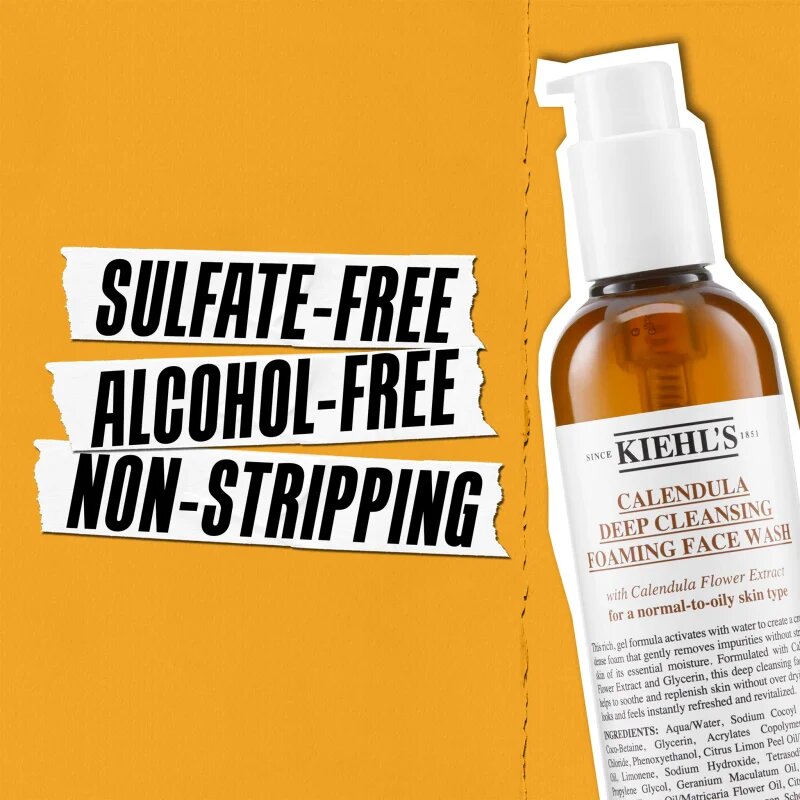 Kiehl's Calendula Deep Cleansing Foaming Face Wash arcgél mélytisztításhoz 230 ml