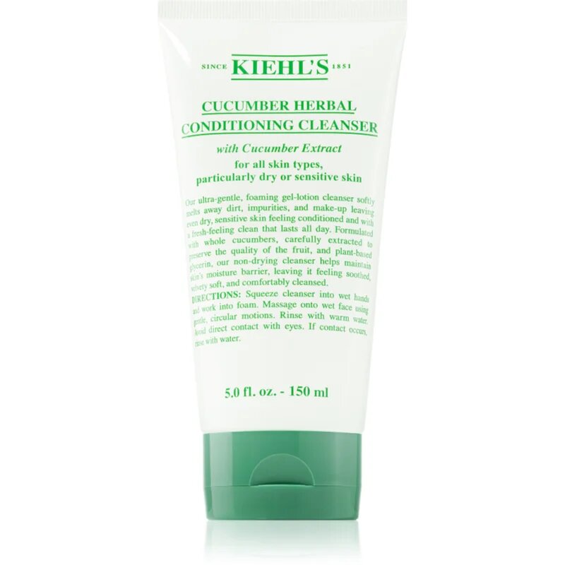 Kiehl's Cucumber Conditioning Cleanser gyengéd tisztító emulzió minden bőrtípusra beleértve az érzékeny bőrt is 150 ml
