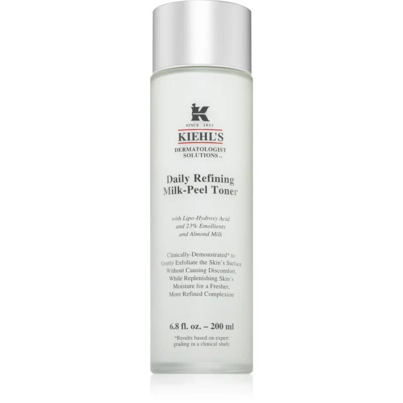 Kiehl's Daily Refining Milk-Peel Toner gyengéd bőrhámlasztó tonik minden bőrtípusra beleértve az érzékeny bőrt is 200 ml