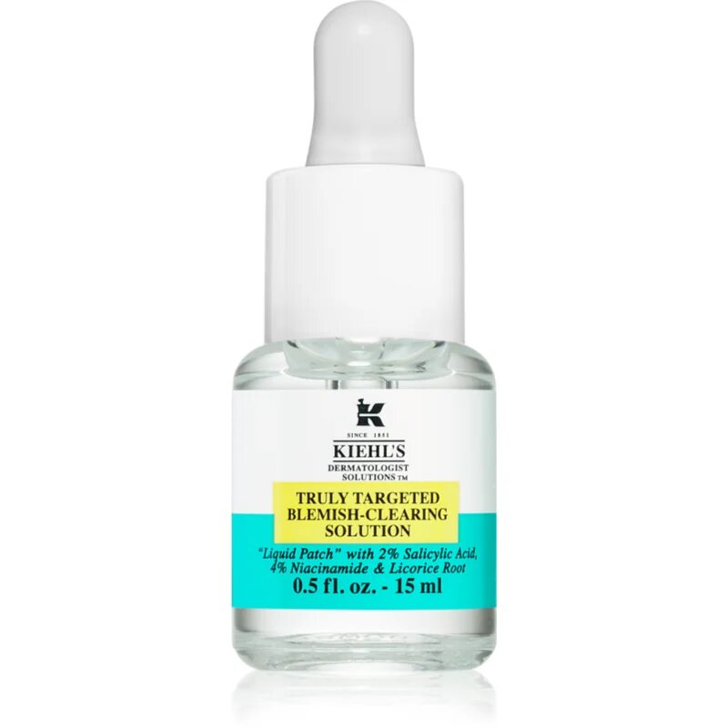 Kiehl's Dermatologist Solutions Truly Targeted Blemish-Clearing Solution szérum az aknés bőrre hölgyeknek 15 ml