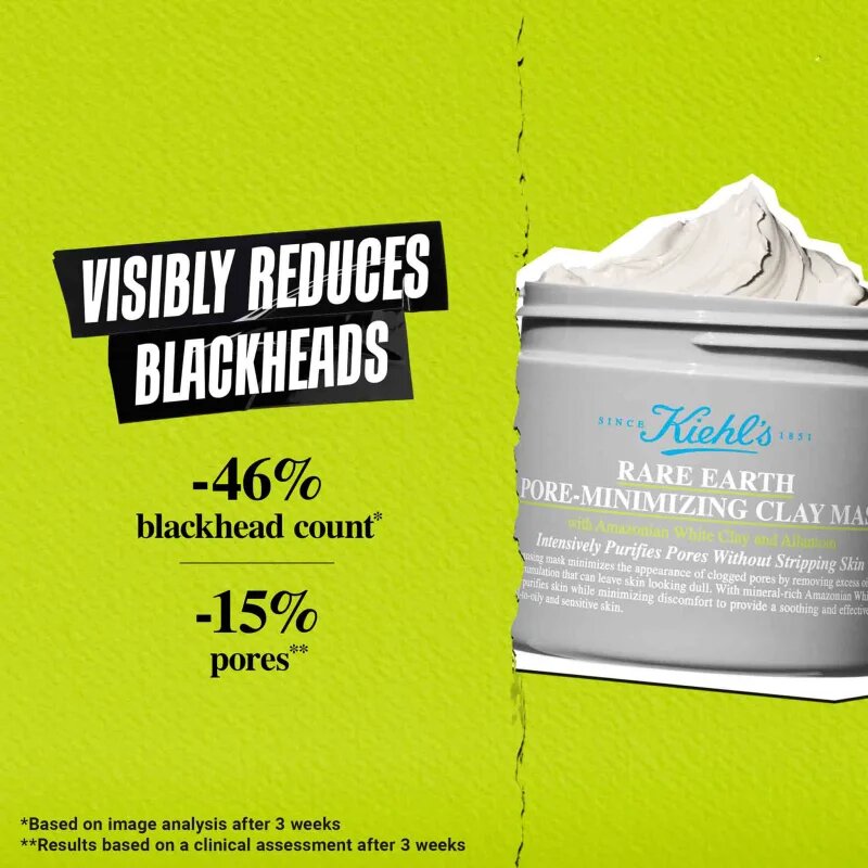 Kiehl's Rare Earth Deep Pore Cleansing Mask mélyen tisztító maszk agyaggal 125 ml
