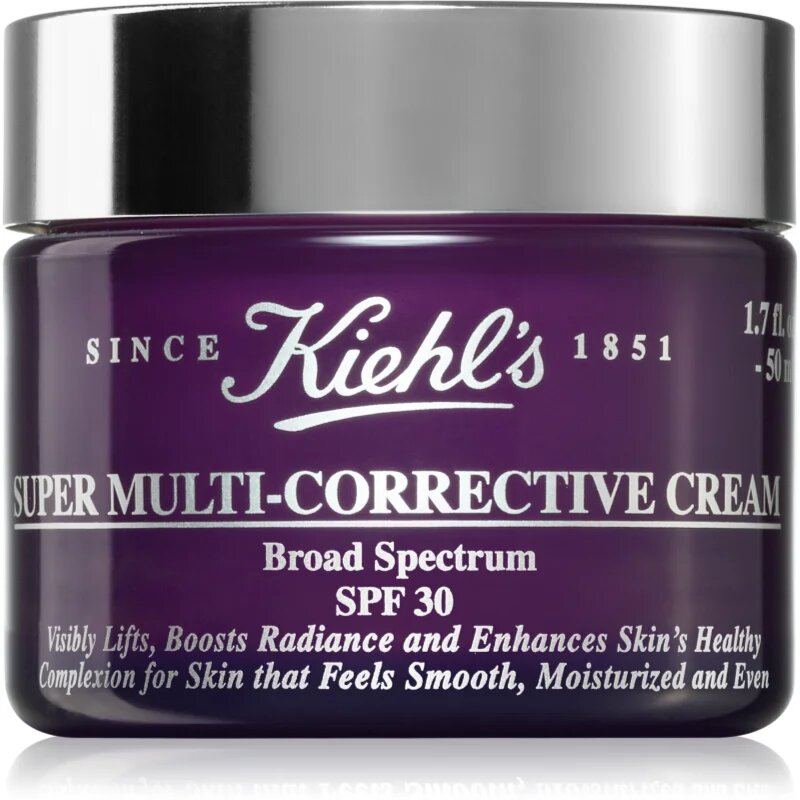 Kiehl's Super Multi-Corrective Cream nappali krém a ráncok ellen minden bőrtípusra beleértve az érzékeny bőrt is SPF 30 50 ml