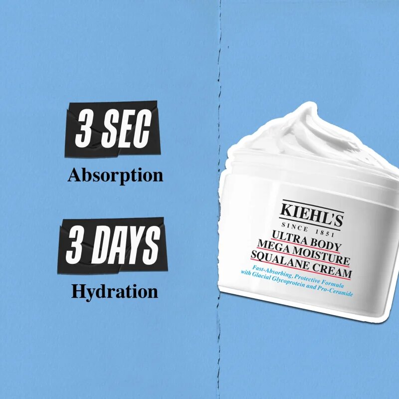 Kiehl's Ultra Body Mega Moisture Squalane Cream hidratáló testkrém hölgyeknek 250 ml