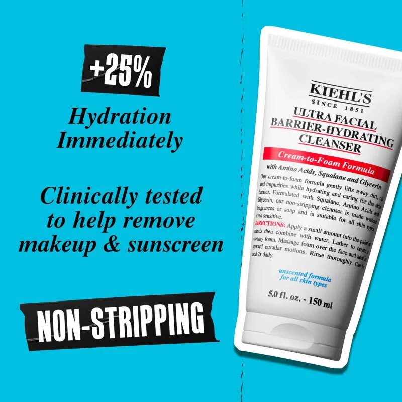 Kiehl's Ultra Facial Barrier-Hydrating Cleanser tisztító gél 150 ml