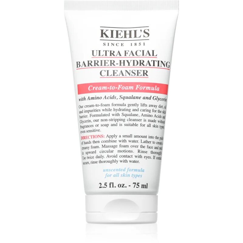 Kiehl's Ultra Facial Barrier-Hydrating Cleanser tisztító gél 75 ml