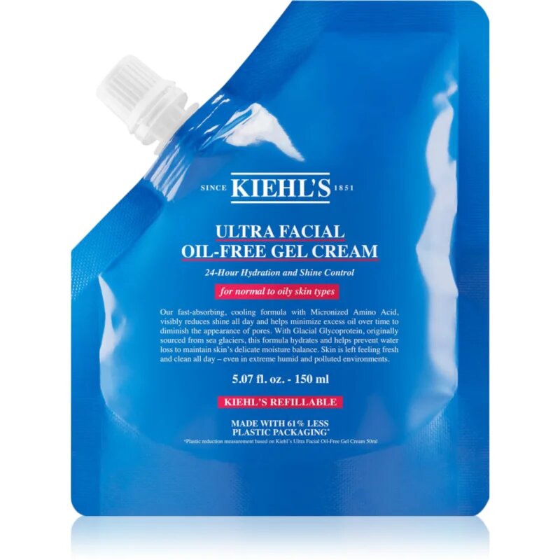 Kiehl's Ultra Facial Oil-Free Gel Cream hidratáló ápolás normál és zsíros bőrre refill 150 ml